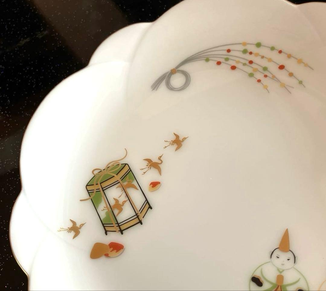 大倉陶園　ひな祭り柄　銘々皿ペア　ケーキ皿