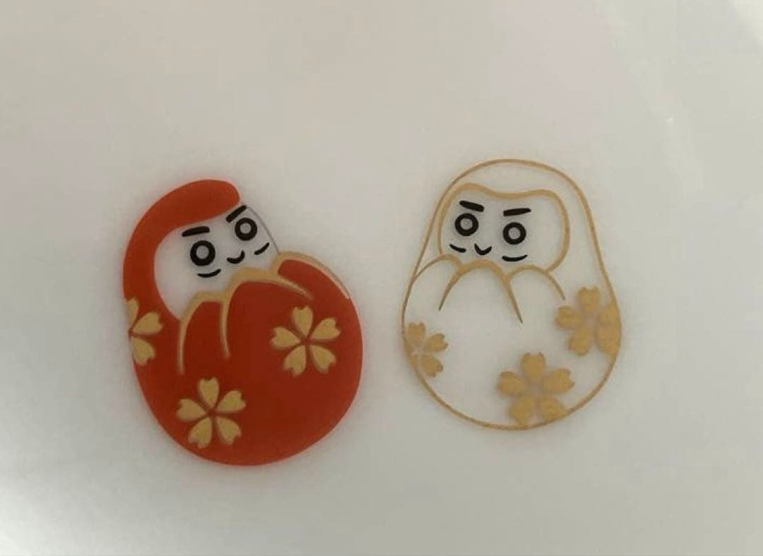 大倉陶園　ひな祭り柄　銘々皿ペア　ケーキ皿