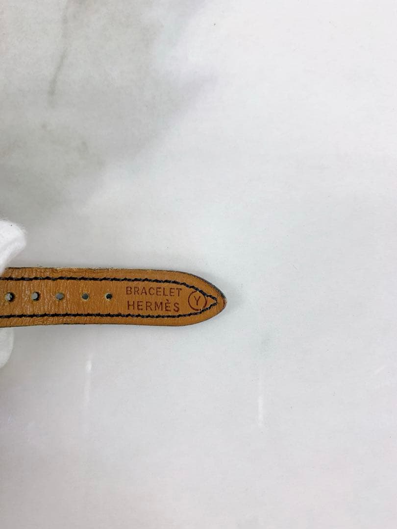 ＋【不動】HERMES エルメス ケリーウォッチ　ゴールド×ホワイト　腕時計