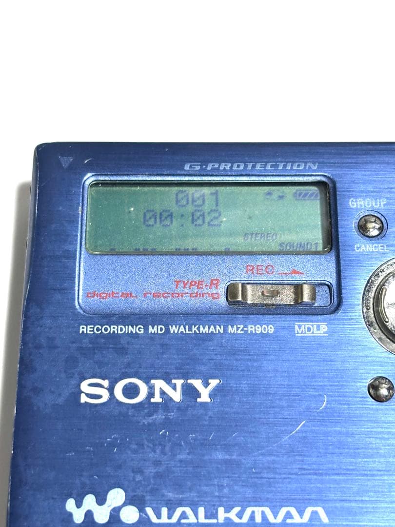 3点セットSONY MDレコーダー MZ-R909 動作品 乾電池ケース付き