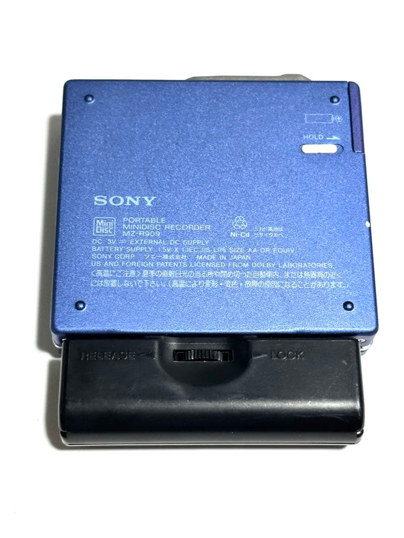 3点セットSONY MDレコーダー MZ-R909 動作品 乾電池ケース付き