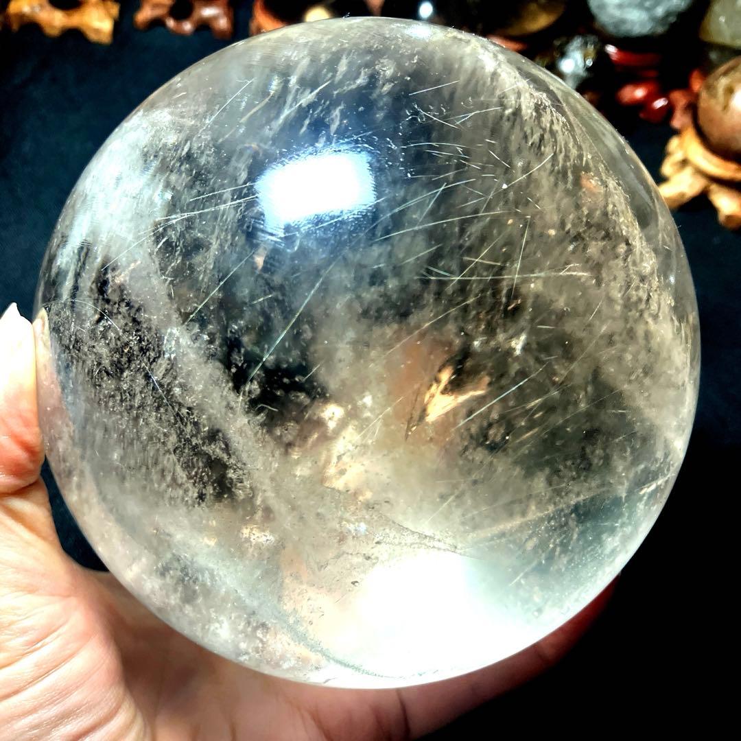 超超特大‼️120mm レインボーゴールドルチルクォーツ　金針水晶　パワーストーン