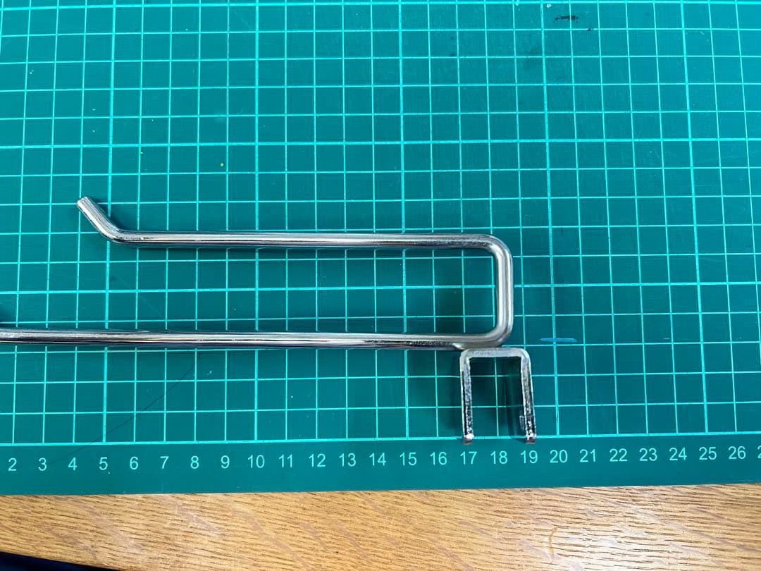 かず　店舗用品　角バー用 2段フックハンガー　全長19cm 120本セット