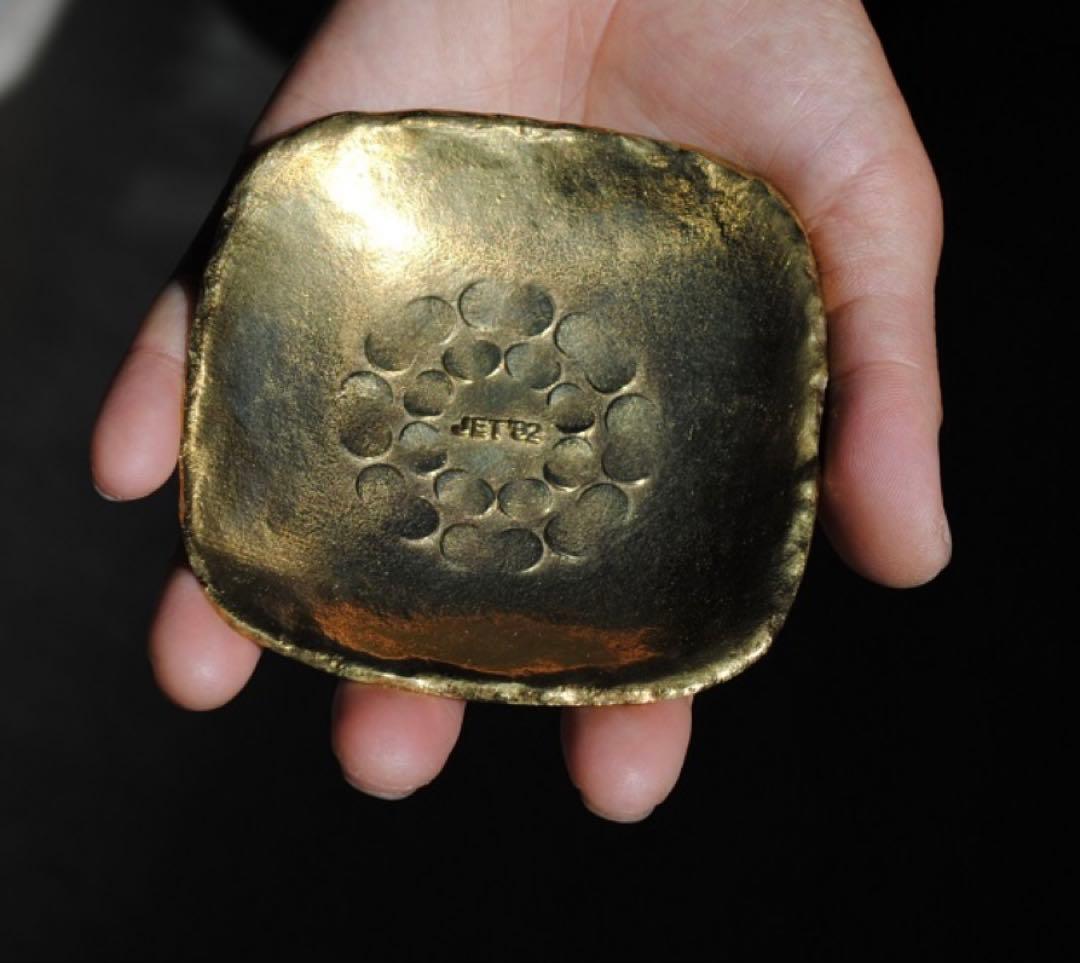 アンティーク プレート 金 小物置き 記念品 馬場忠寛 ジャパンエキスポ