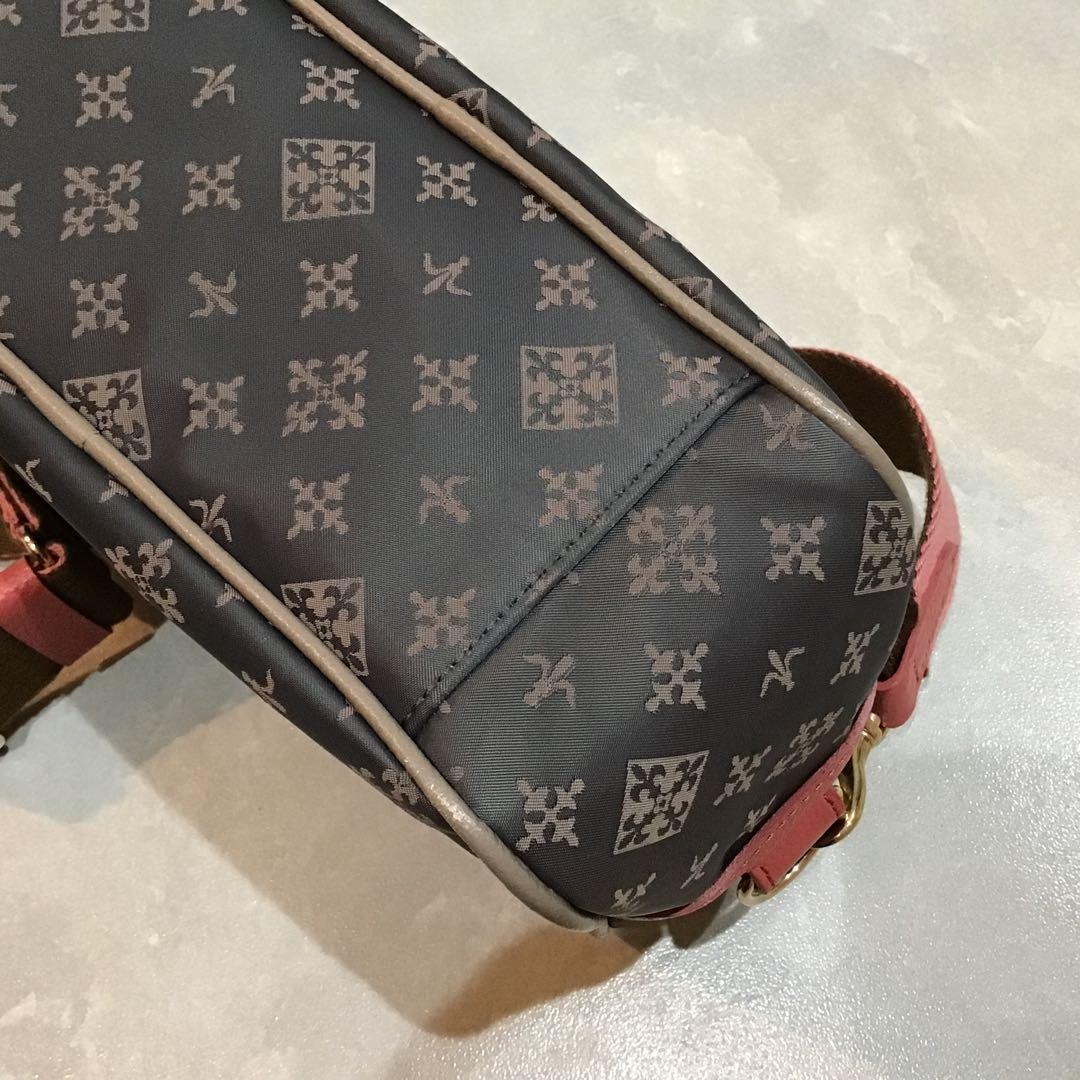 【ラシット】ショルダーバッグ ダークブラウン ピンク