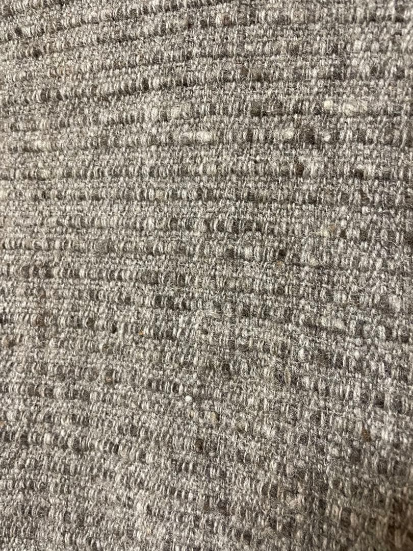 【真木テキスタイル】ジャケット ノーカラーshort カルパ グレー