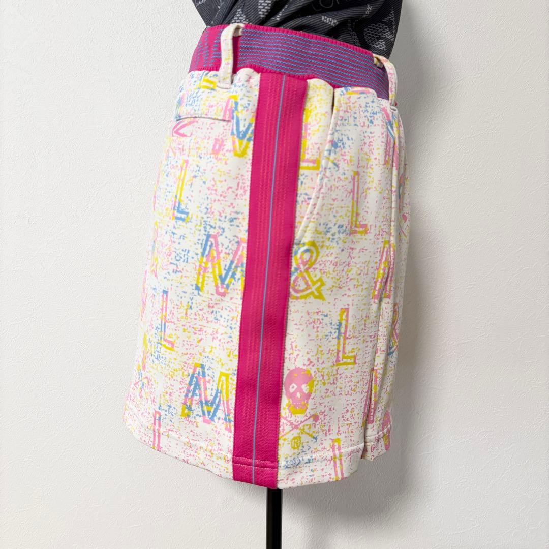 新品タグ付き✨MARK＆LONAストレッチスカート 総柄ピンクM