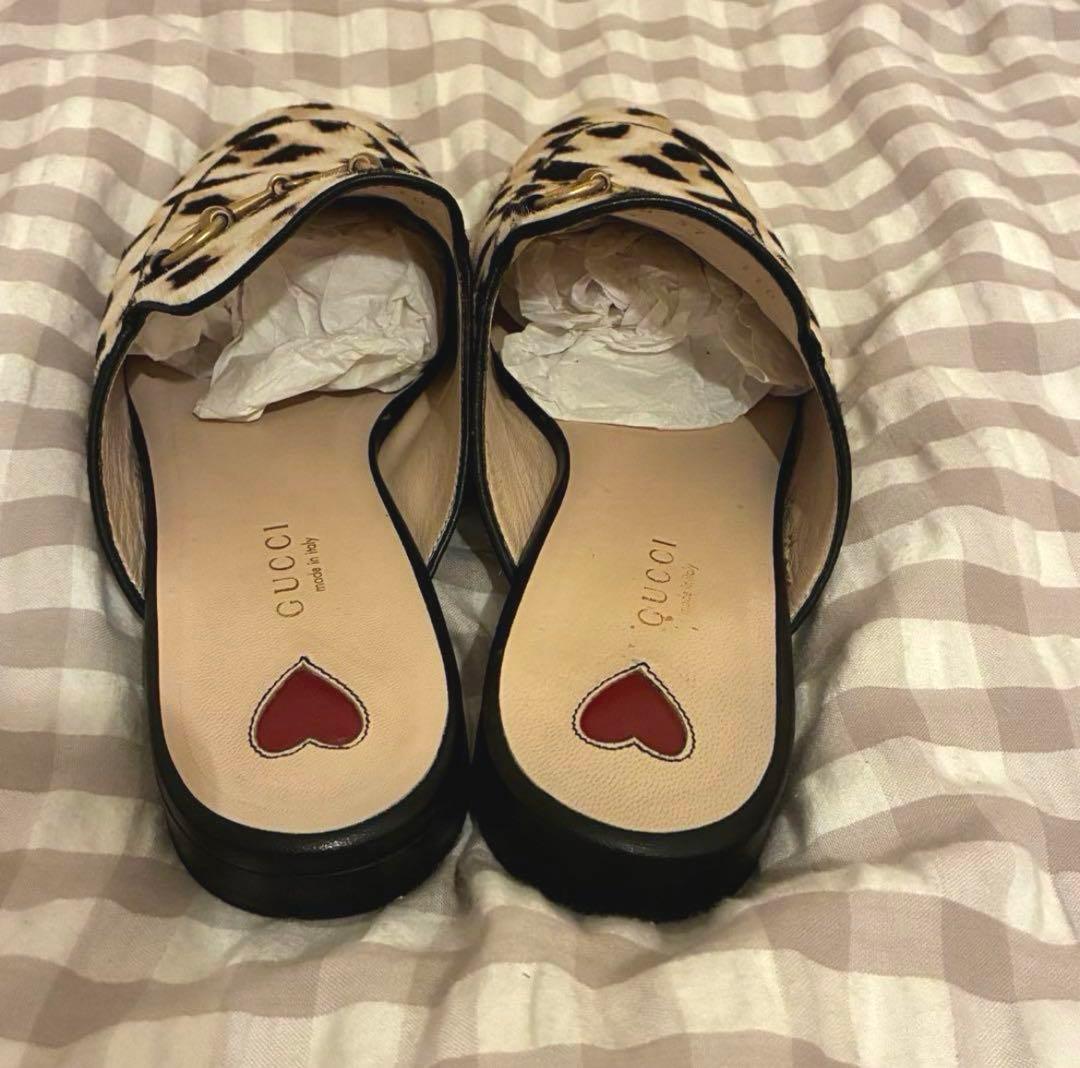 【限定セール】GUCCI ヒョウ柄 ミュール 37