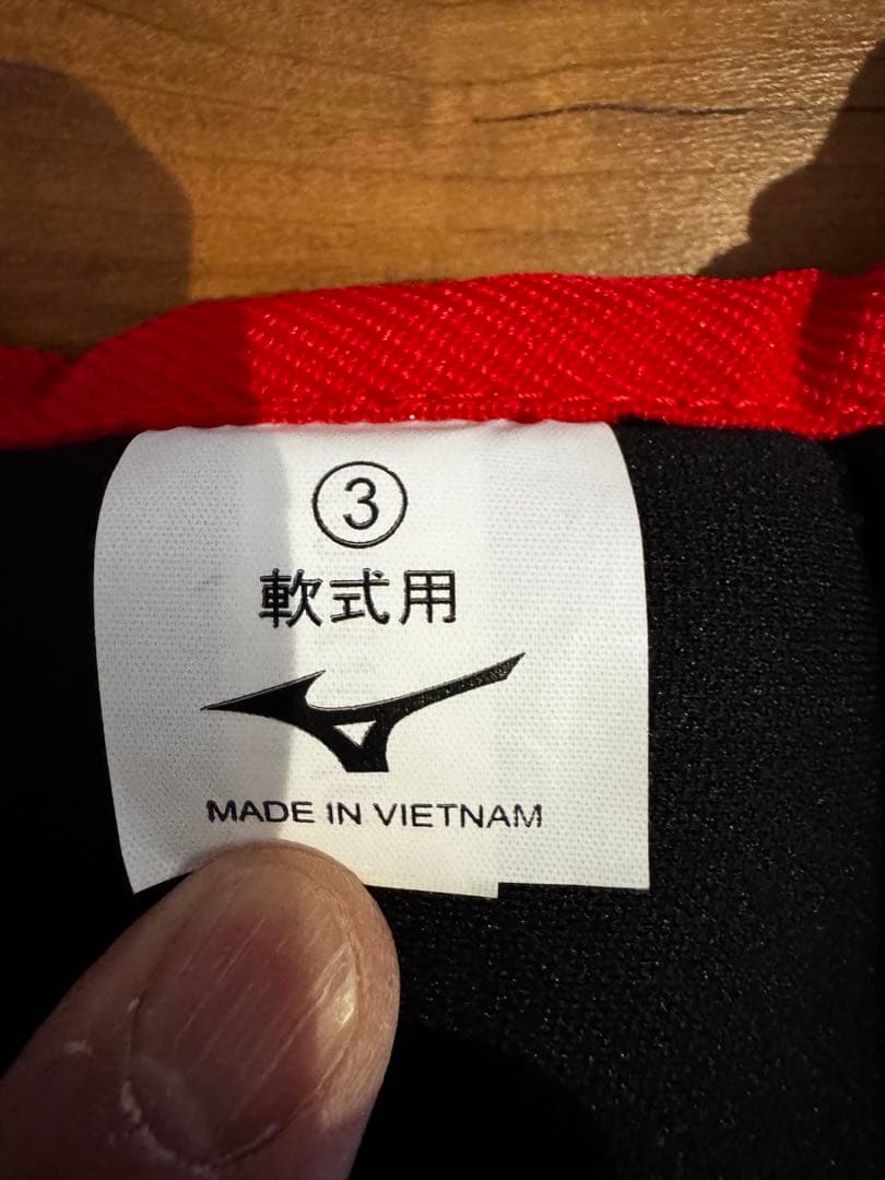 ミズノ　キャッチャー　プロテクター レッド 軟式　Lサイズ　一回使用　防具