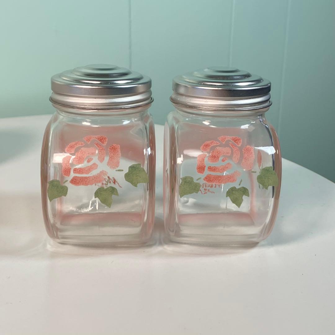 Many マニーローズ ガラス キャニスター　6個セット✨