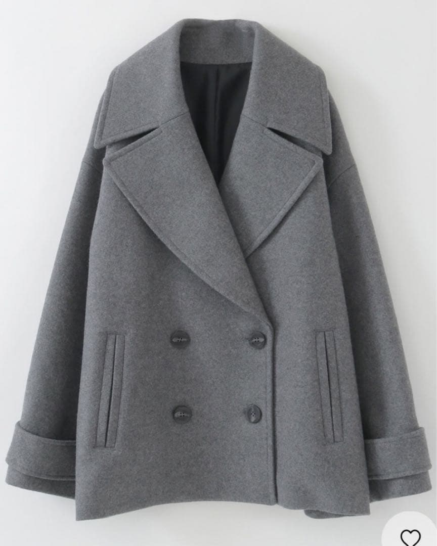 HER.ビックカラーコート　グレー新品タグ付き