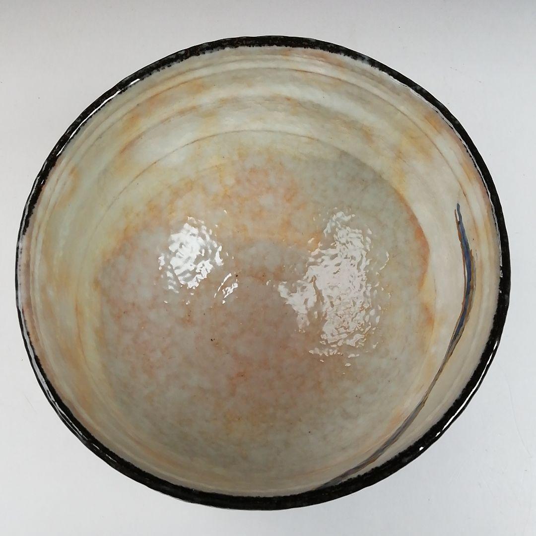 Ｗ２００　茶碗　『風神』『浅見与し三 造』　共箱　抹茶碗　茶道具