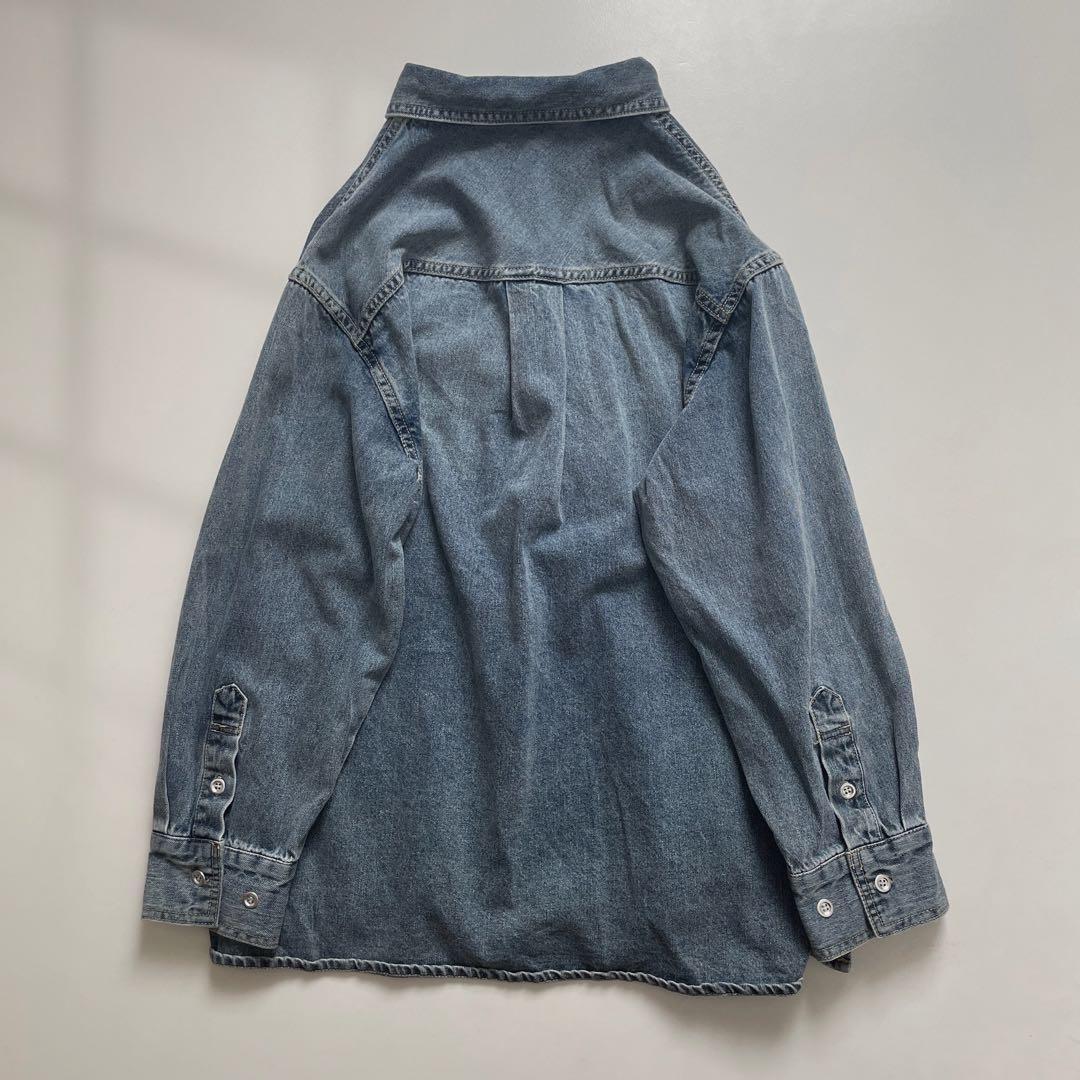 未使用近　ラウンジドレス　スキッパーデニムシャツ