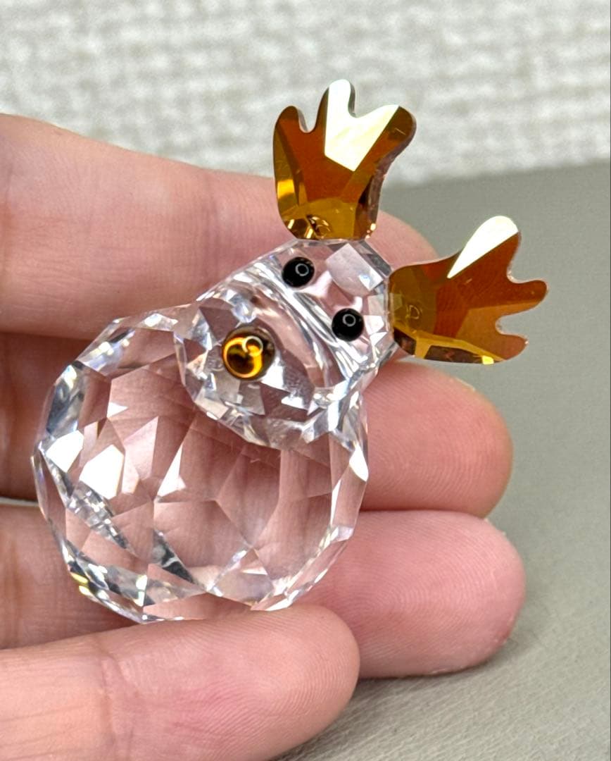 超美品★ スワロフスキー　ロッキング　トナカイ　クリスタル　オブジェ　箱あり