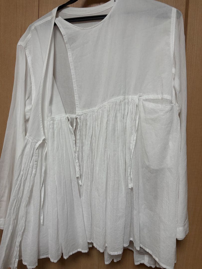 かぐれ　コットンボイルアンガルカシャツ　ホワイト