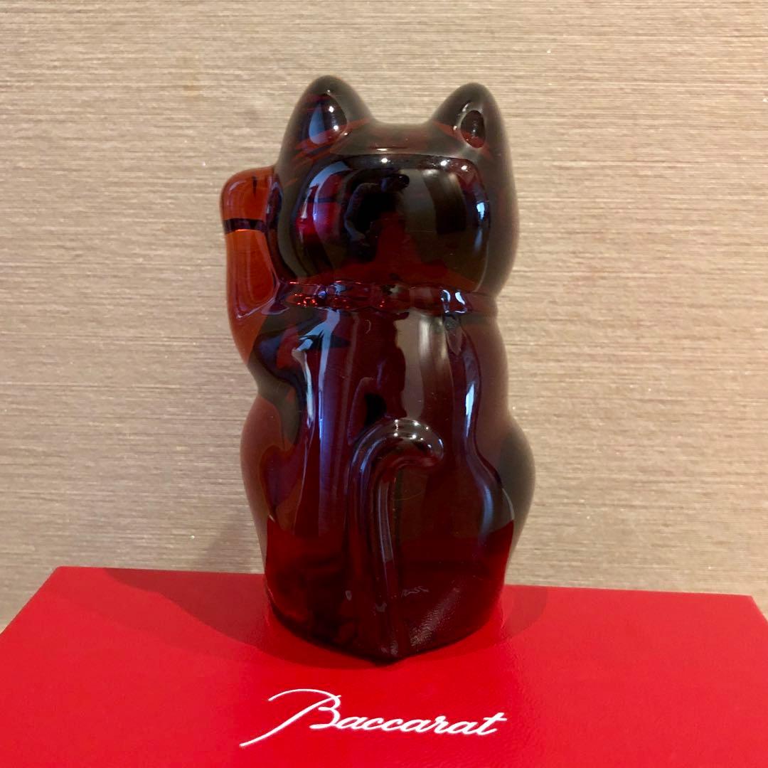 【新品未使用】バカラ　まねき猫　レッド