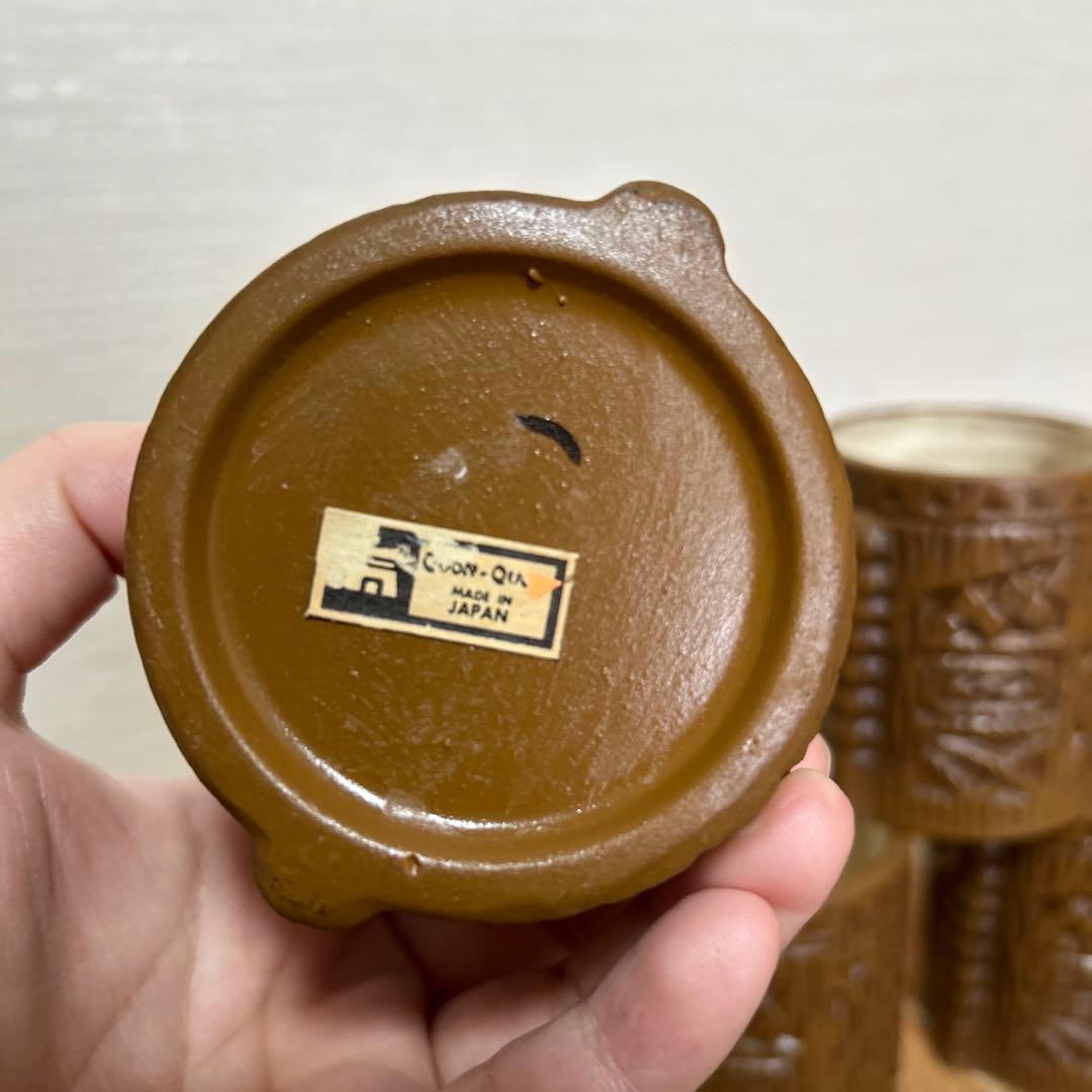 ミッドセンチュリー　TIKI ビンテージマグ5個セット