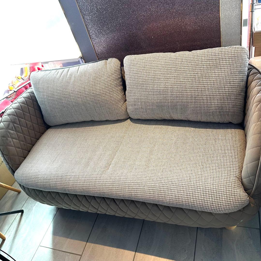 【福岡近郊引取りお値引き可能！】2人掛け掛けソファ グレー系