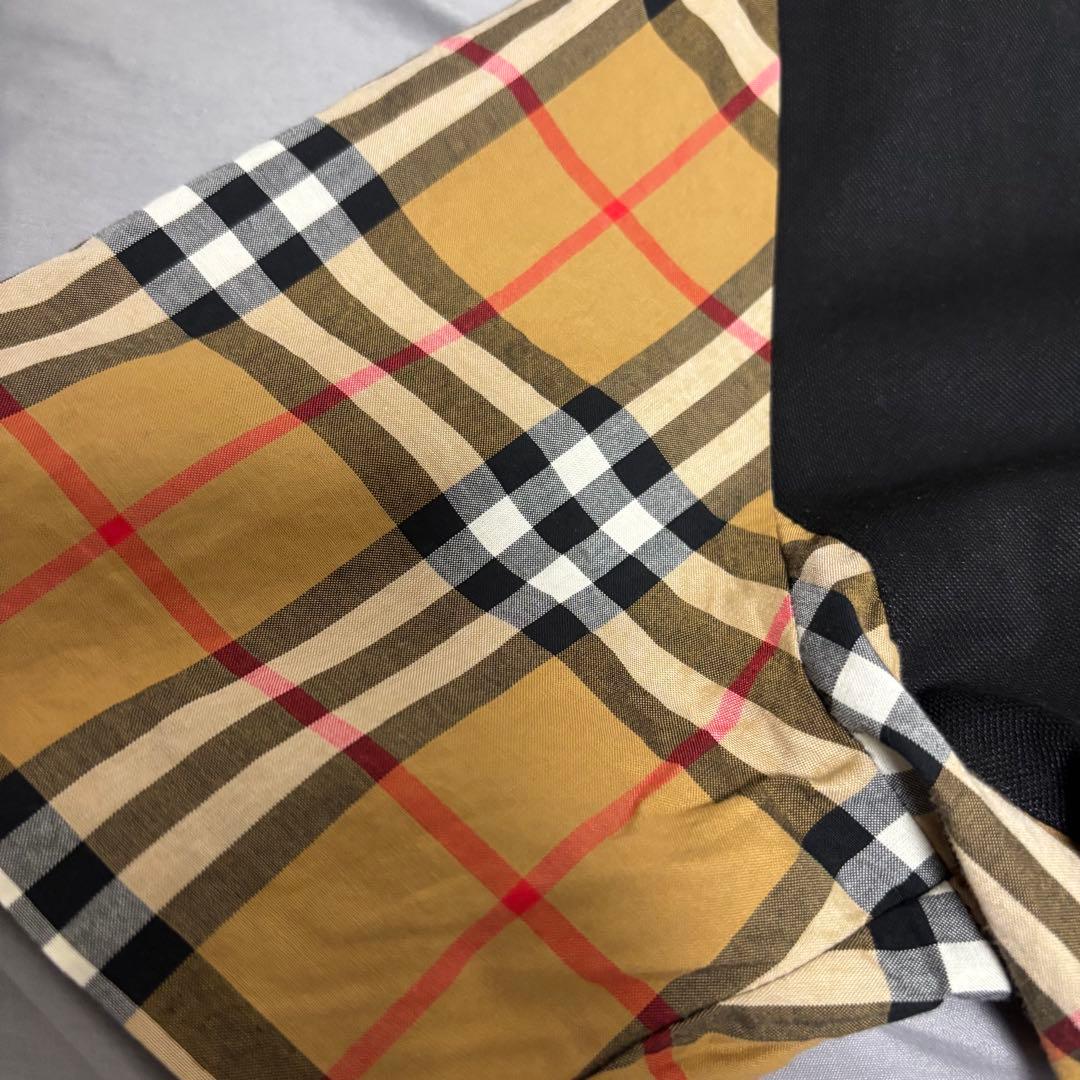 m-kun.19 BURBERRY ブラック チェック切替 ポロシャツ 正規品