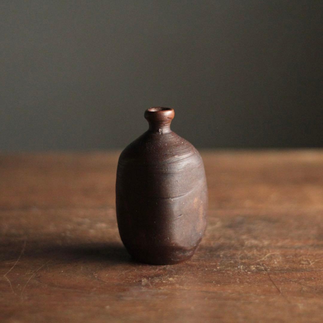 明治の備前のかわいいやつ 小徳利 備前焼 容量約100ml 古道具 アンティーク