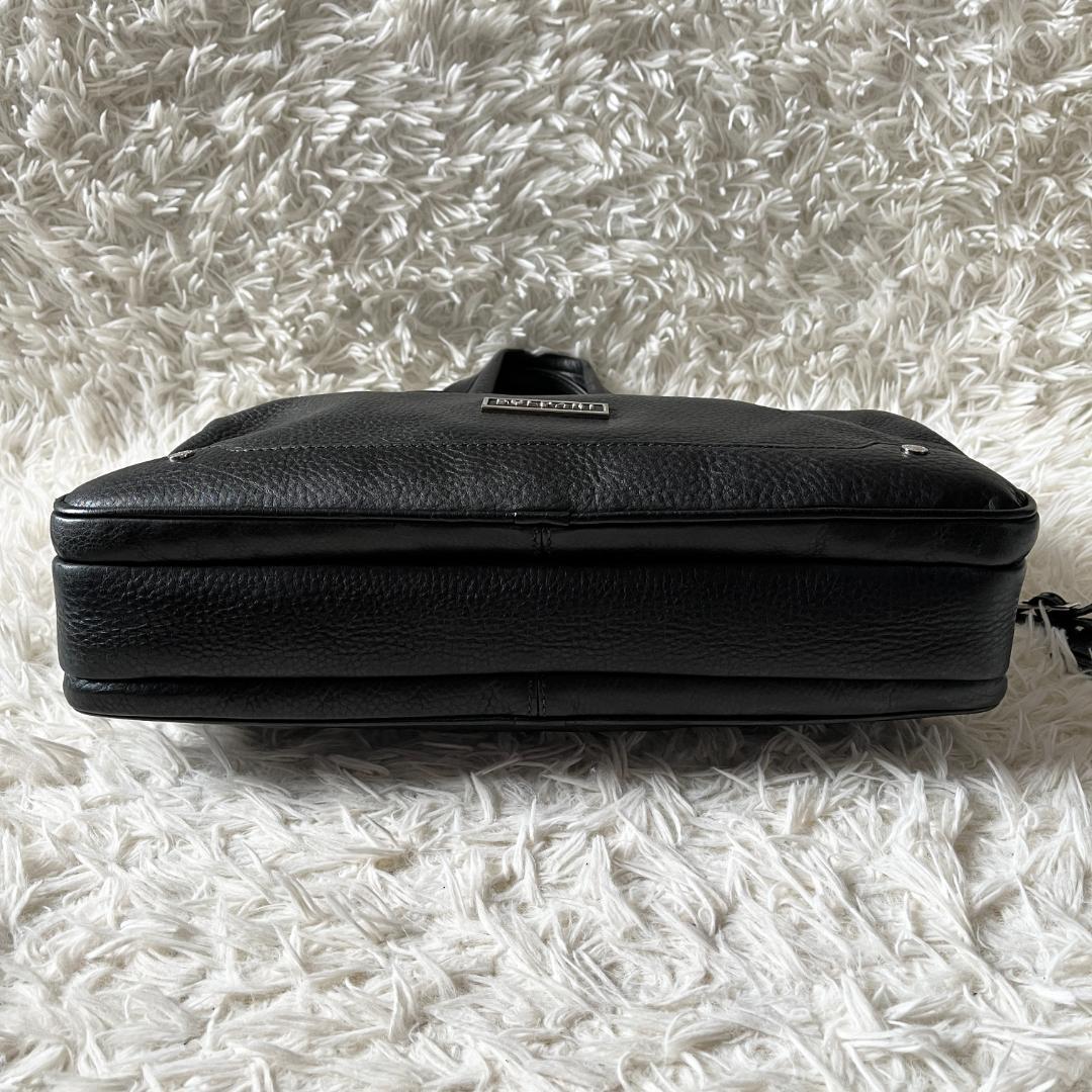 ブルガリ アーバン ビジネスバッグ ブリーフケース 2way 黒 レザー