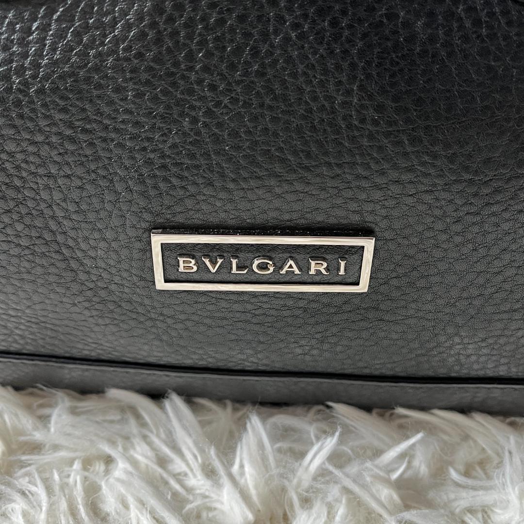 ブルガリ アーバン ビジネスバッグ ブリーフケース 2way 黒 レザー