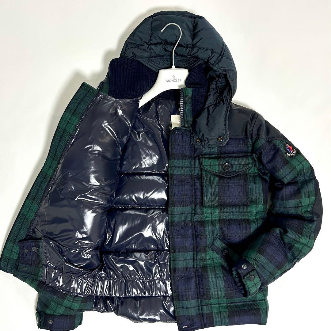最安値 MONCLER【極美品】チェック柄 ダウジャケット S 定価25万