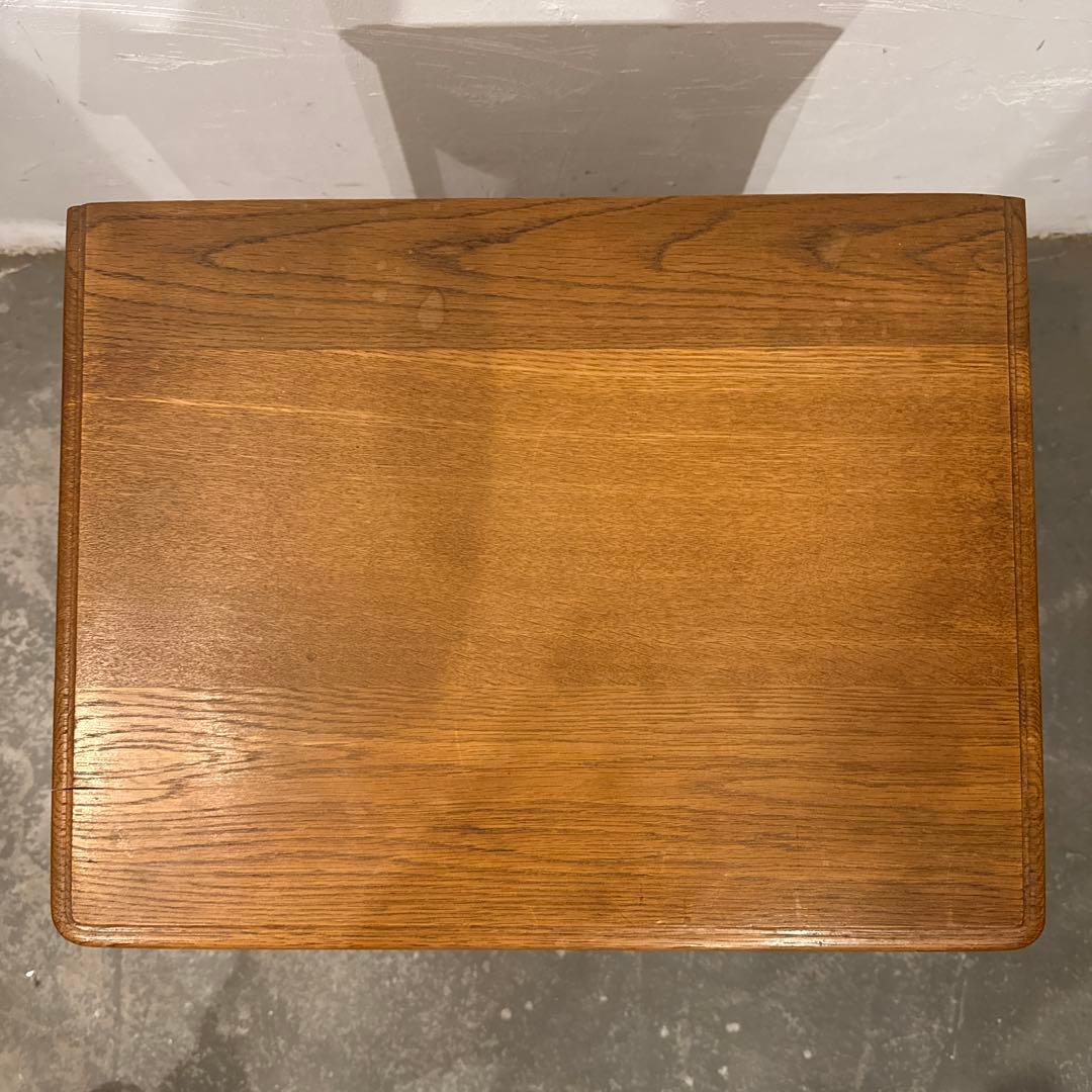 ヴィンテージ　木製サイドテーブル　引き出し付き