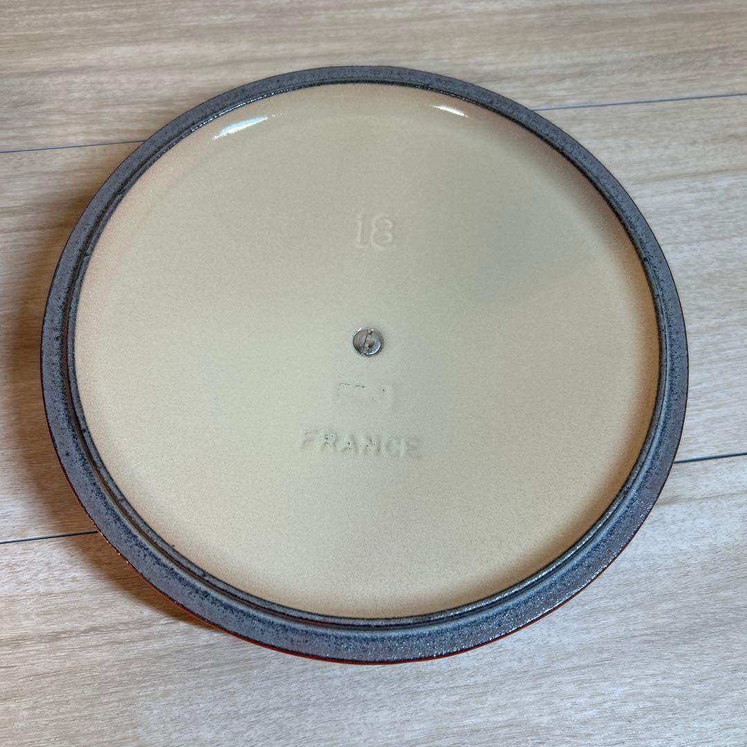 ルクルーゼ　ココットロンド　18cm チリレッド レッド　両手鍋　鍋