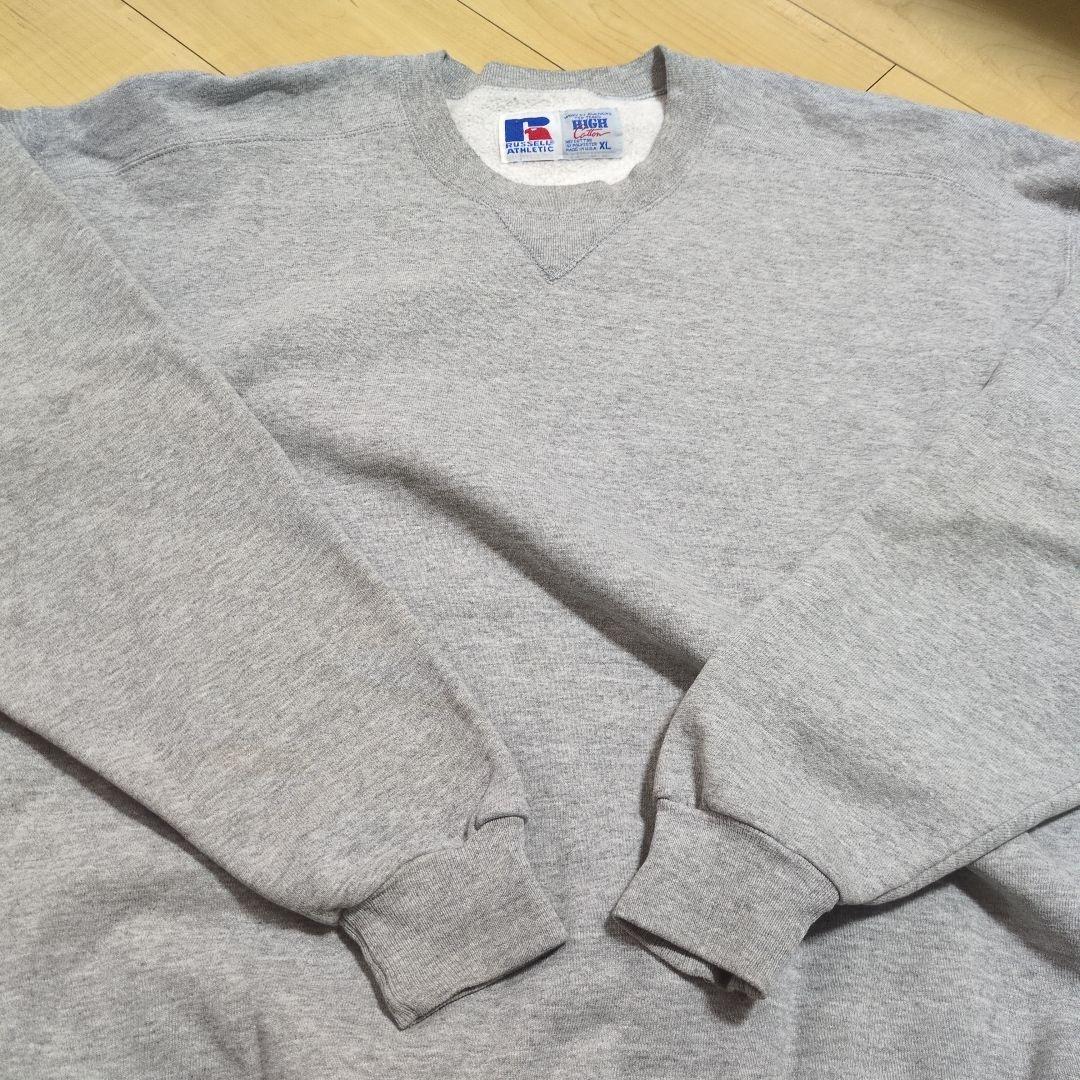 90s USA製 XL ラッセル アスレティック杢グレー スウェット