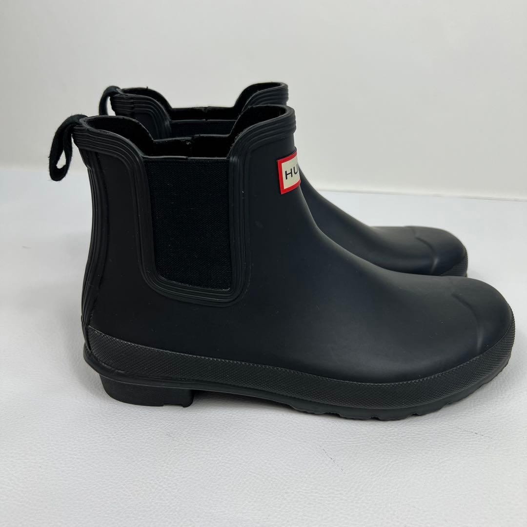 HUNTER ブラック ショートブーツ チェストブーツ レインブーツ 25㎝