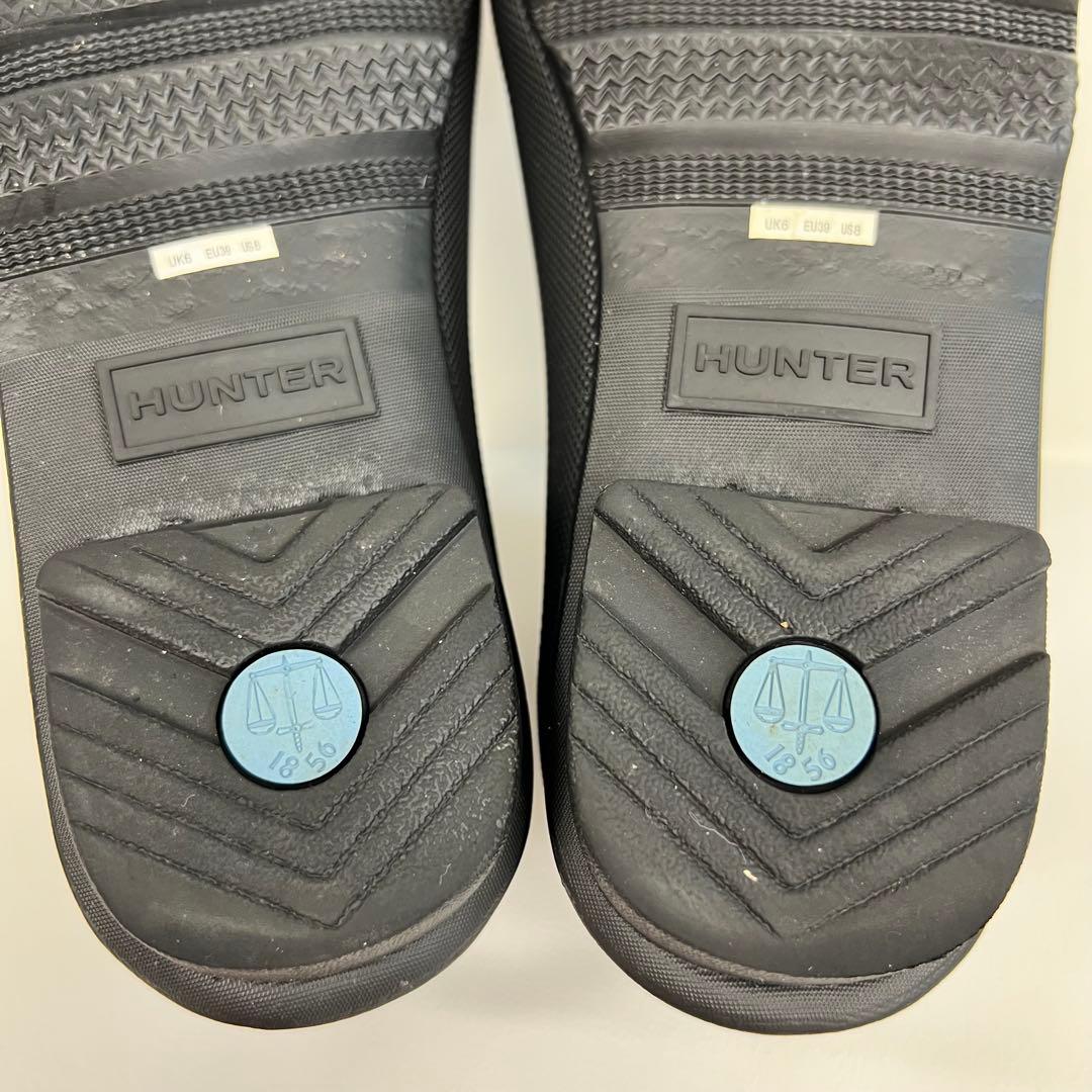 HUNTER ブラック ショートブーツ チェストブーツ レインブーツ 25㎝