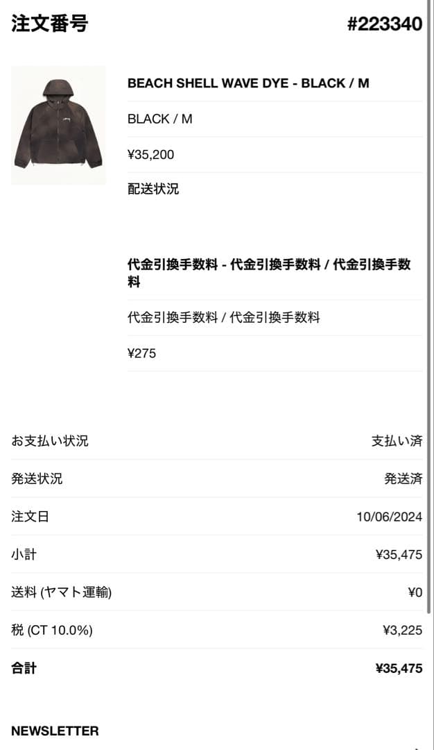 p*n様 Stussy グレー ナイロンジャケット