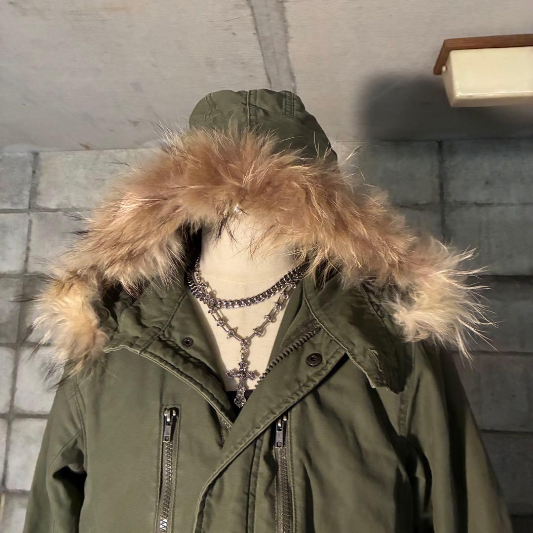 平成　グランジ　モッズコート　リアルファー　ギミック　ミリタリー　Y2K N3B