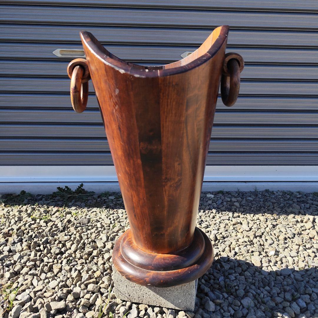 イタリア製 傘立て アンブレラスタンド 天然木 無垢材 インテリア 家具