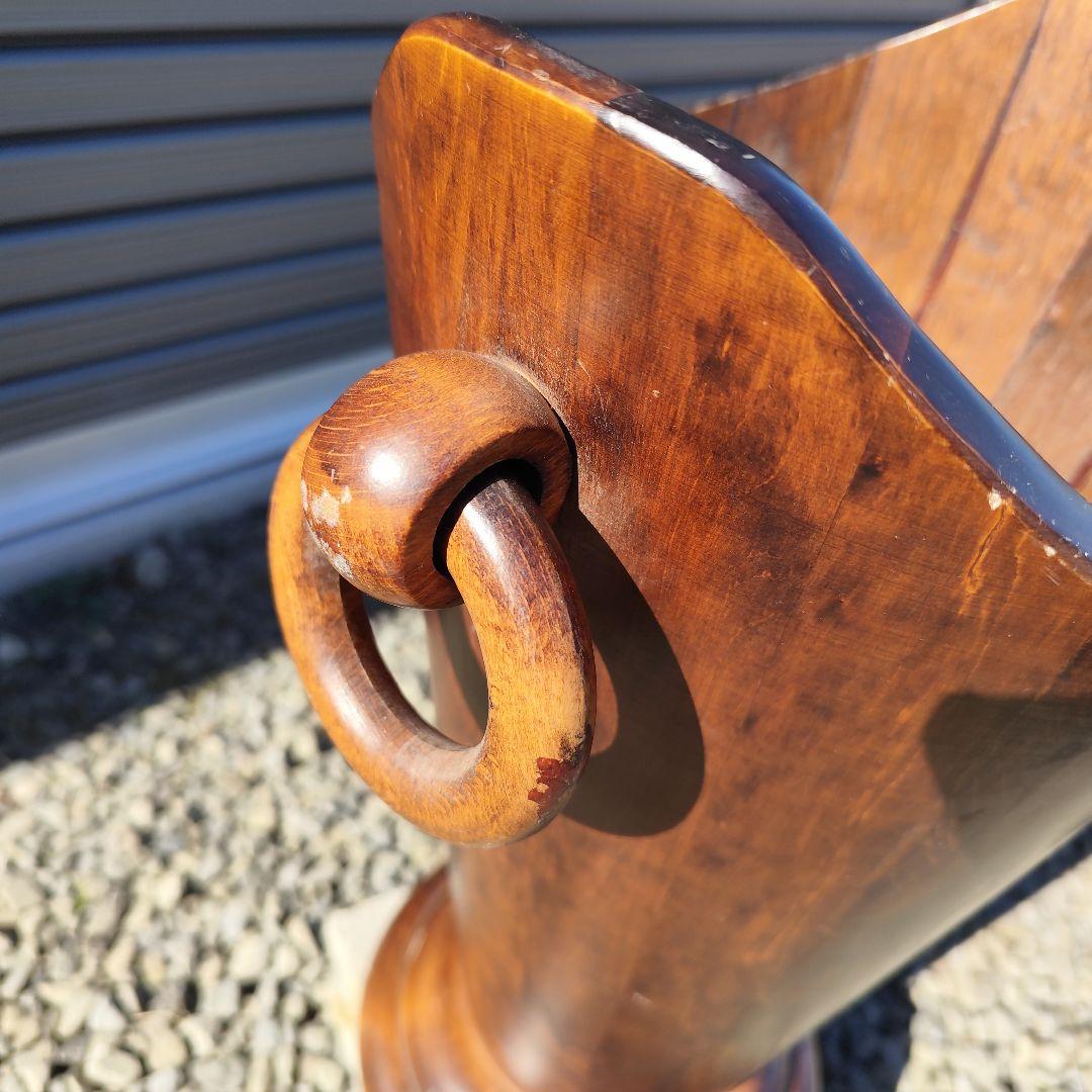 イタリア製 傘立て アンブレラスタンド 天然木 無垢材 インテリア 家具