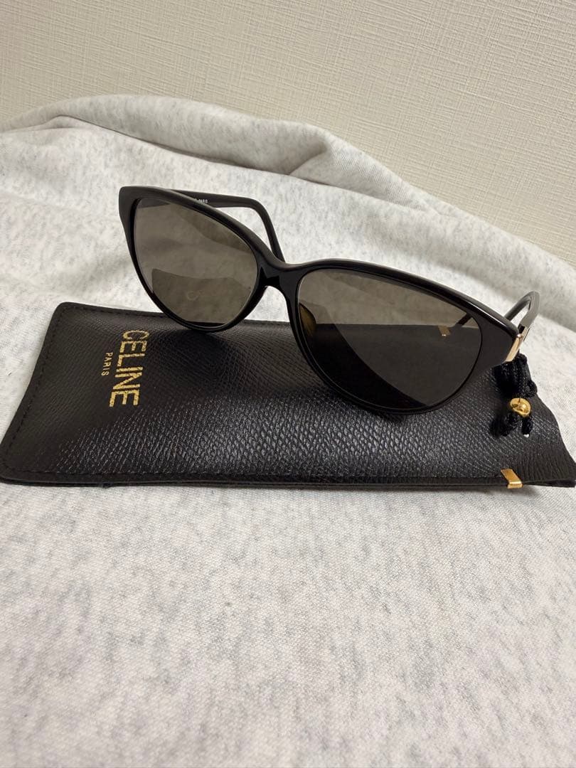片*中様 CELINE PARIS サングラス ブラック CLF-283 ケース