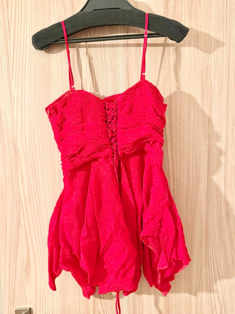 FETICO ボタニカルジャガードキャミソール　レッド サイズ1