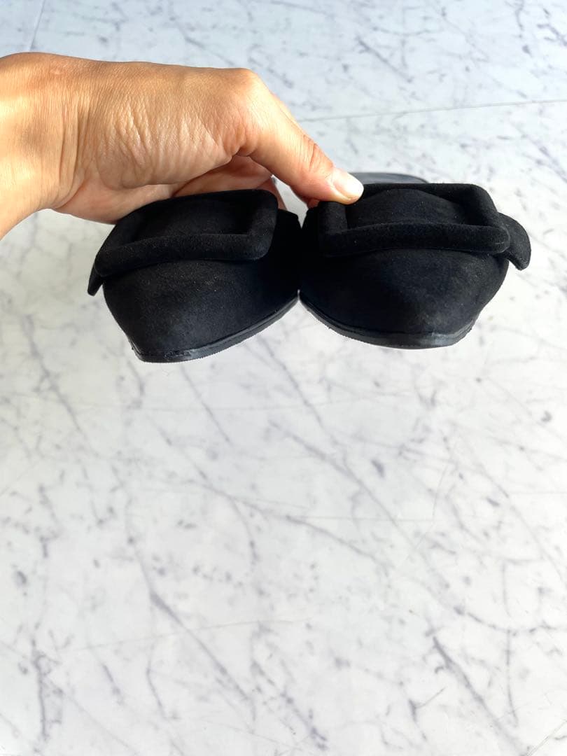 美品　MANOLOBLAHNIK マノロブラニク メイセール　ブラック　37