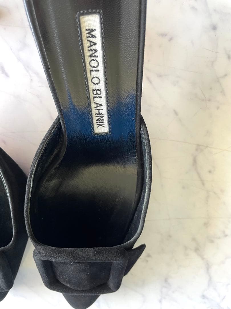 美品　MANOLOBLAHNIK マノロブラニク メイセール　ブラック　37