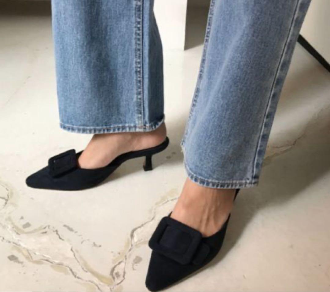 美品　MANOLOBLAHNIK マノロブラニク メイセール　ブラック　37