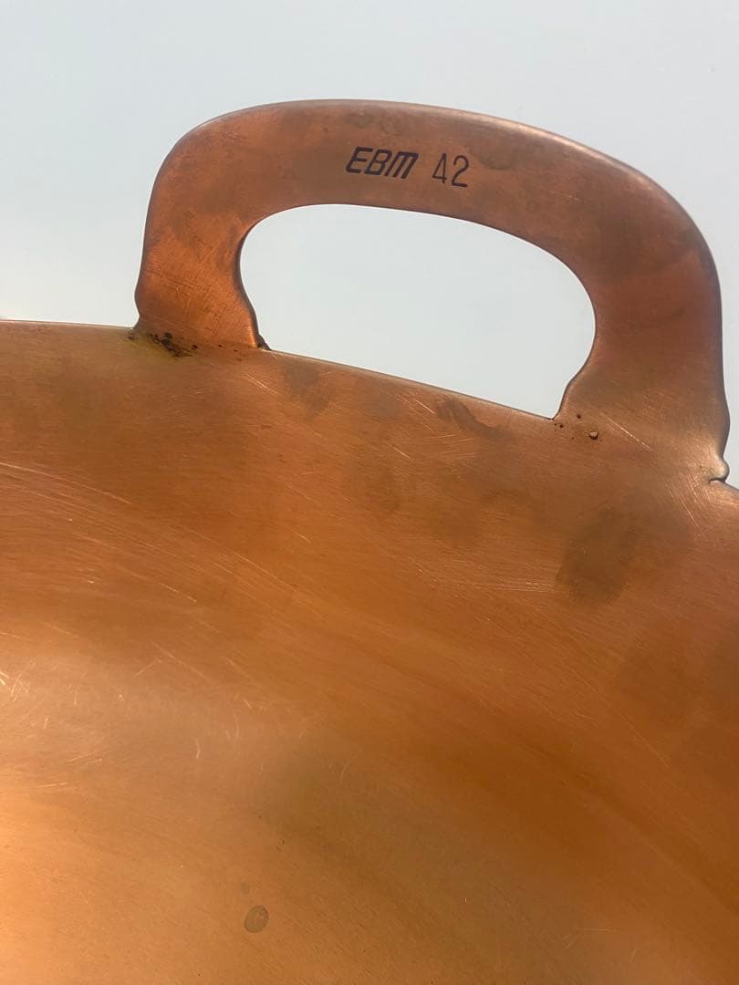 純銅製 業務用 大型 銅鍋 天ぷら鍋 42cm