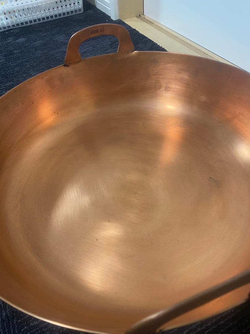 純銅製 業務用 大型 銅鍋 天ぷら鍋 42cm