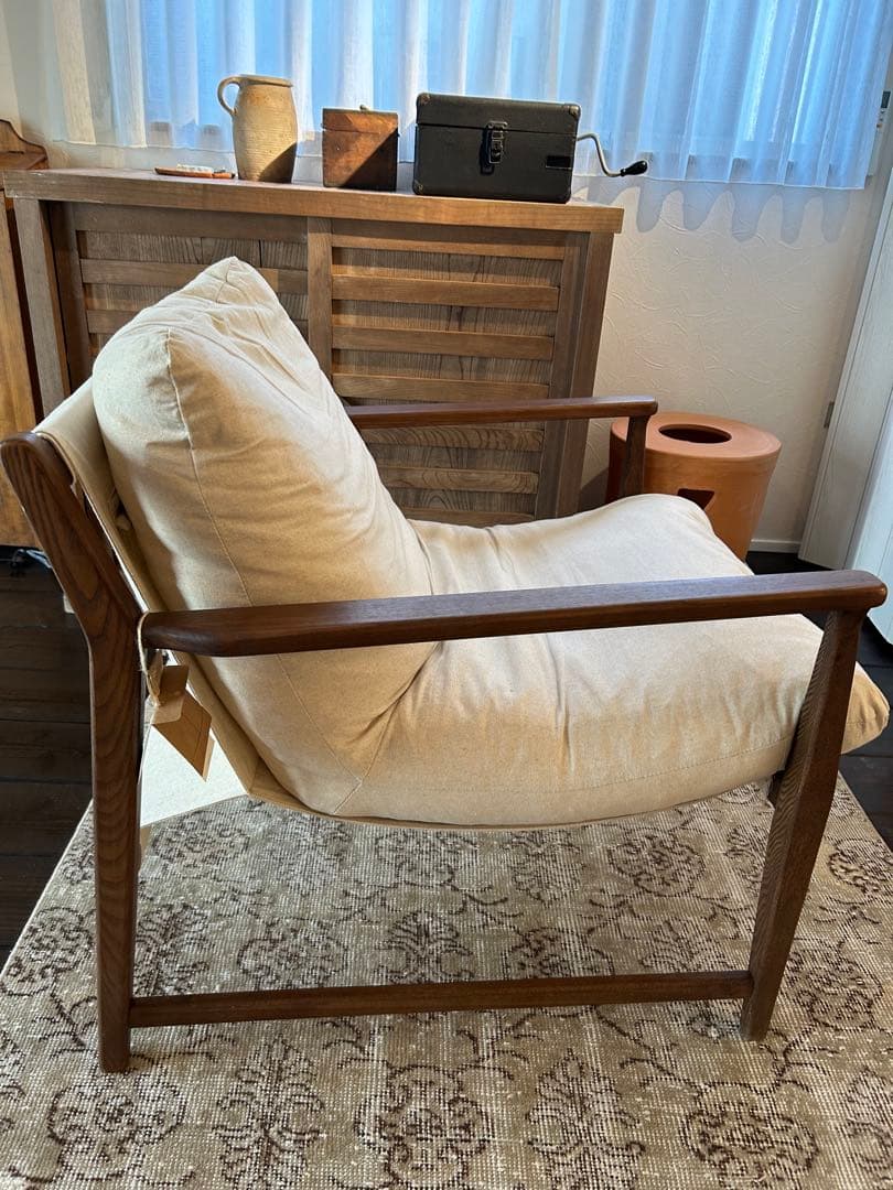 ZARA  ザラホーム　デタッチャブルクッション ウッドアームチェア