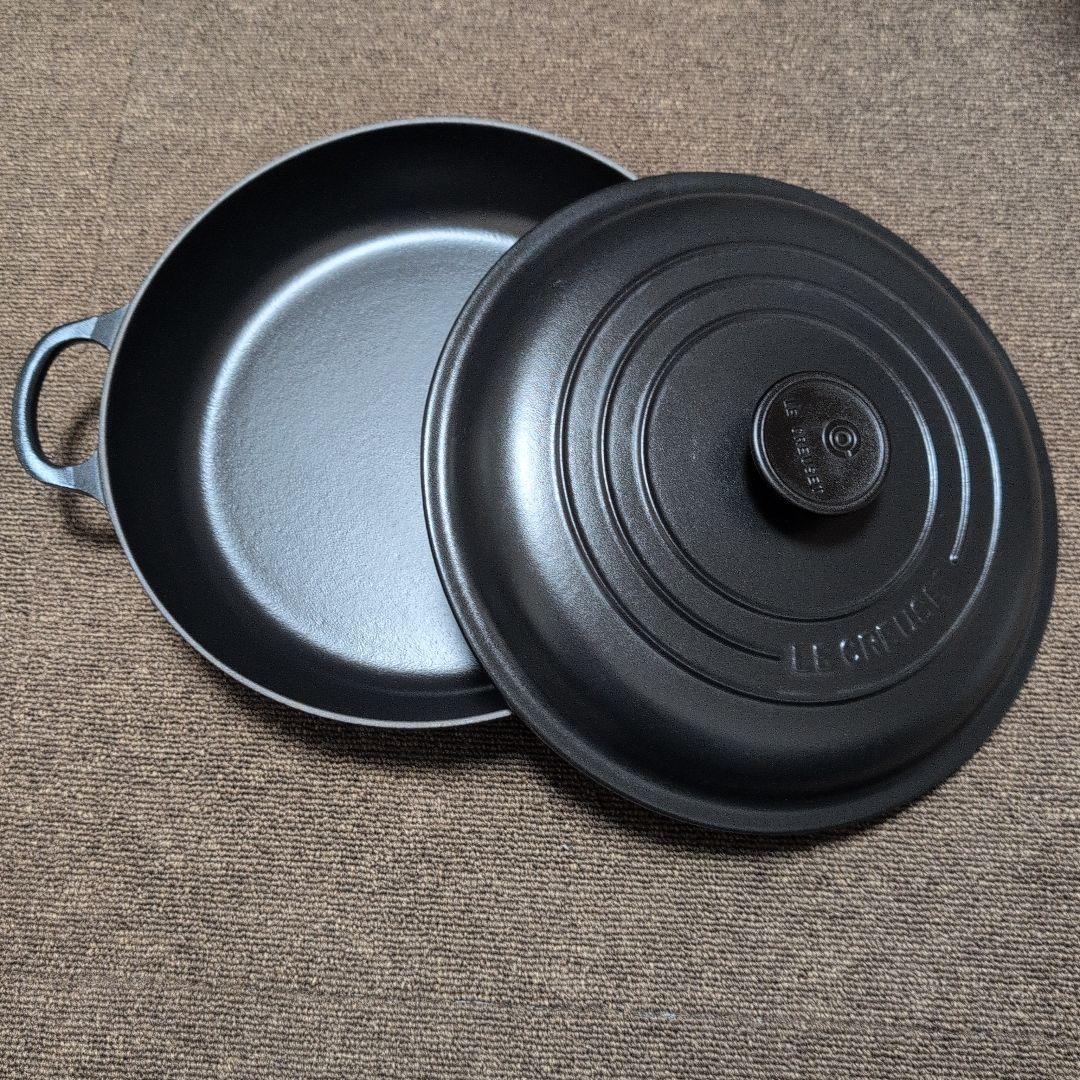 LE CREUSET 両手鍋26センチ 蓋付き 人気カラーブラック