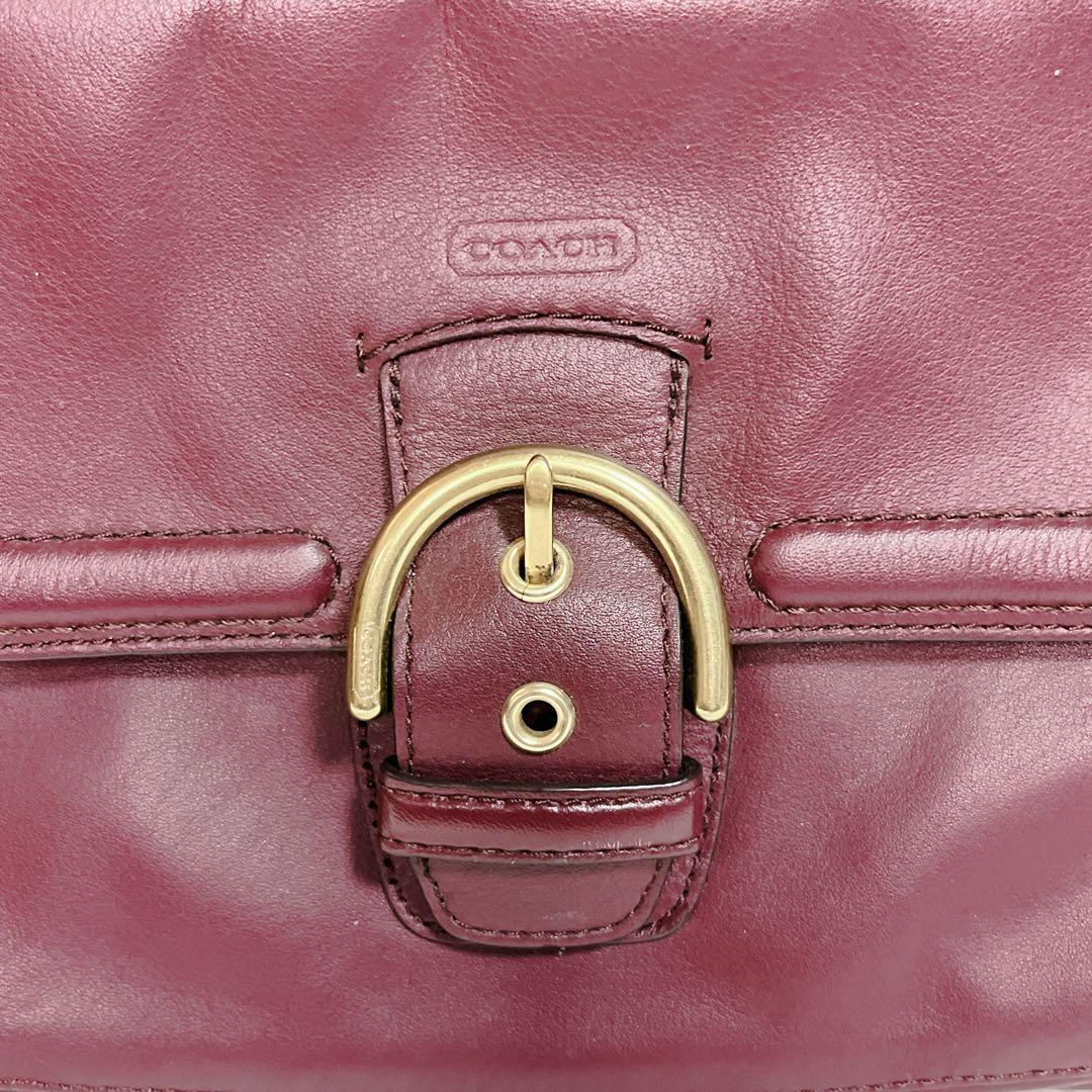 バッグ COACH SOHO leather bag Satchel Burgundy