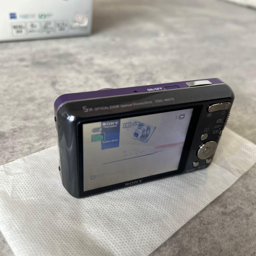 【美品】SONY Cyber-shot DSC-W570　バイオレット　動作OK
