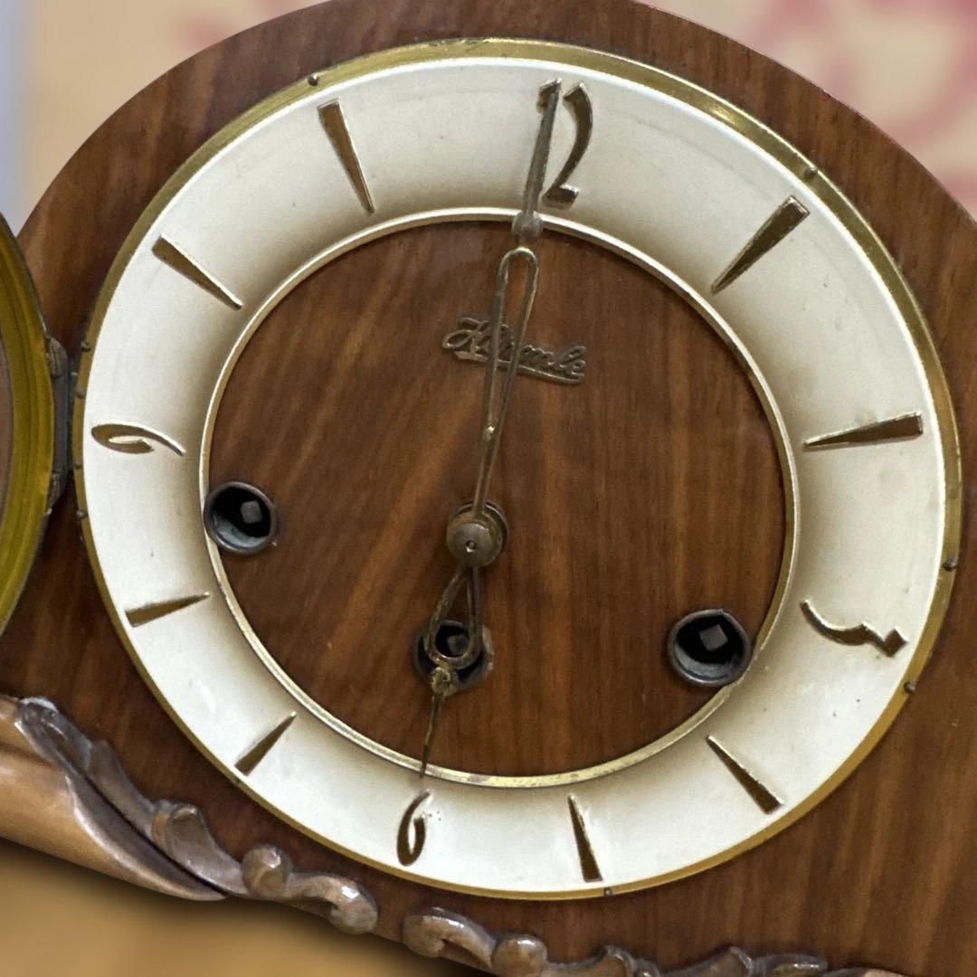 GERMANY Hermle ヘルムレ ゼンマイ式置時計 アンティ－ク