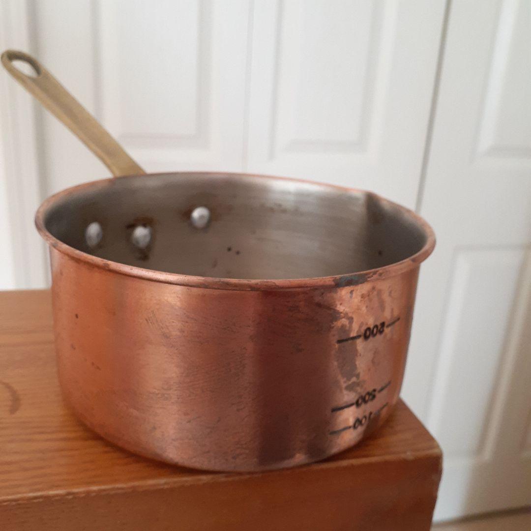 銅鍋 アンティーク 小鍋 直径約13cm