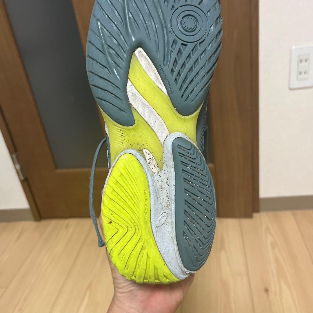 ASICS テニス用シューズ グレー/イエロー